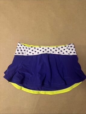 Lululemon Skirt Presta Purple Athletic with Polka Dot Waistband